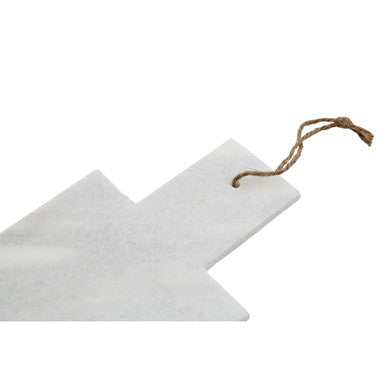 Rectangular White Marble Paddle Chopping and Serving Board | Kindia