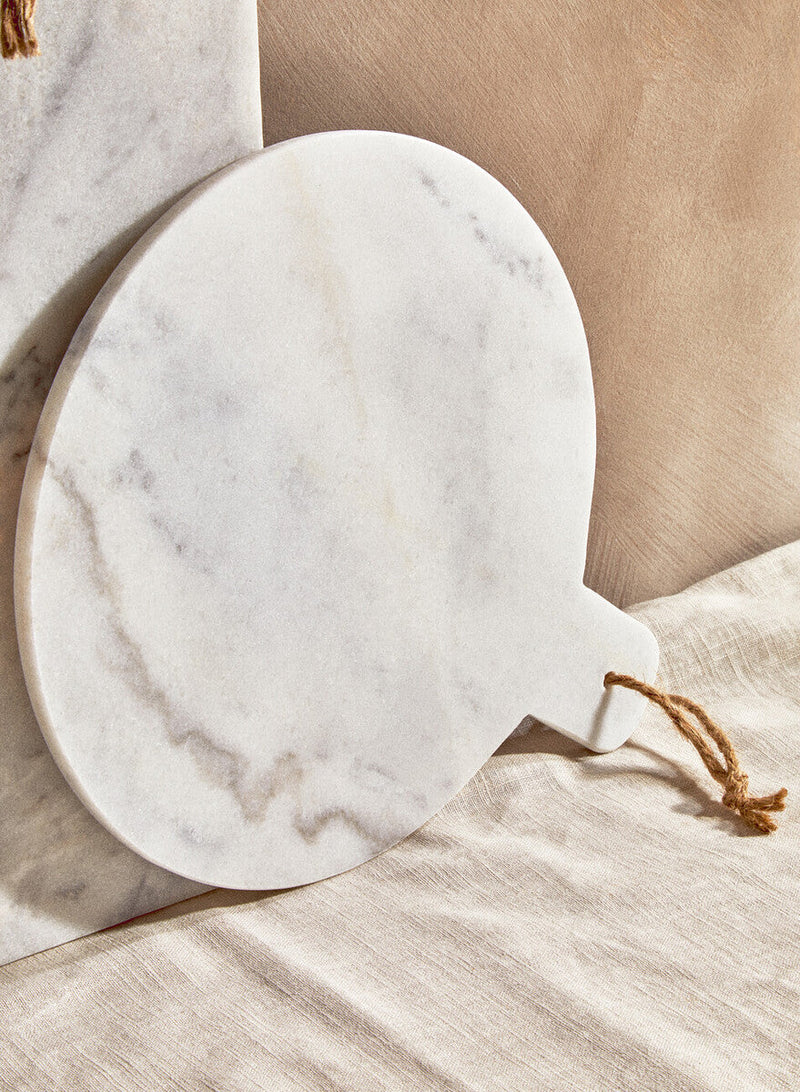 Round Marble Paddle Chopping and Serving Board | Kindia