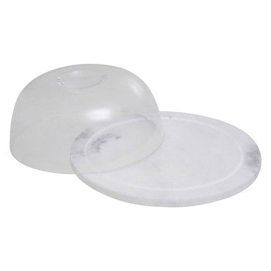 Round Marble Cheese Board with Dome Lid | Kindia