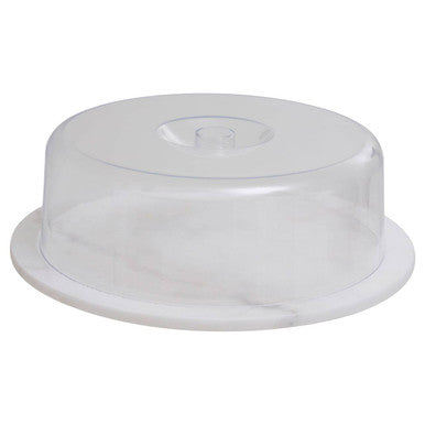 White Marble Cake Board with Domed Lid | Kindia