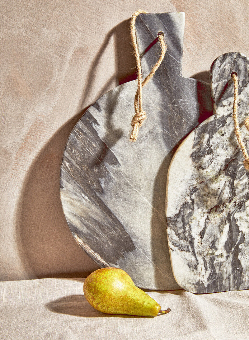 Rounded Grey Marble Chopping and Serving Board | Marmore