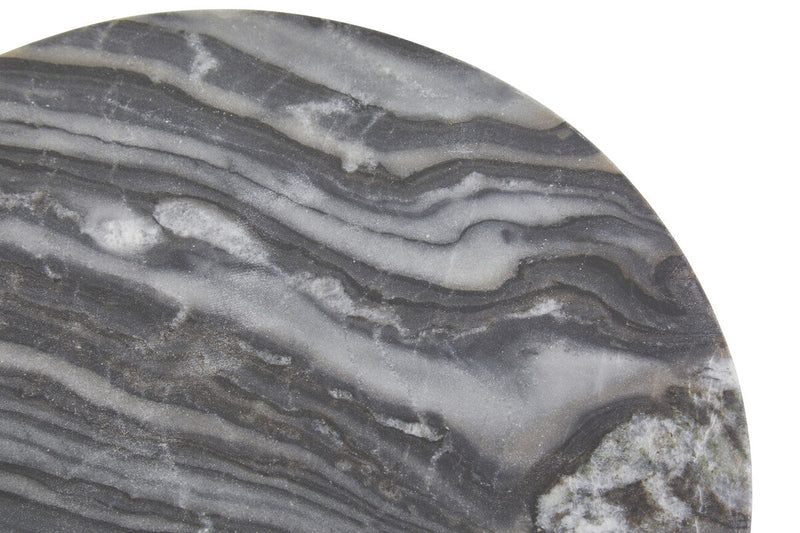Grey Marble Round Paddle Serving Board | Marmore