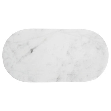 Oblong White Marble Serving Board | Kindia