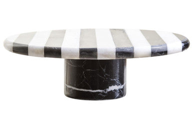 Large Black and White Marble Cake Stand | Soma