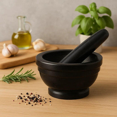 Brown Marble Mortar and Pestle | Marmore