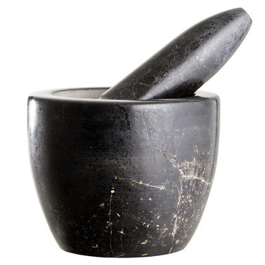 Black Marble Tapered Mortar and Pestle | Marmore