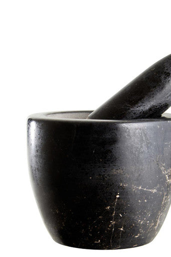 Black Marble Tapered Mortar and Pestle | Marmore