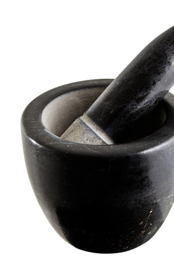 Black Marble Tapered Mortar and Pestle | Marmore