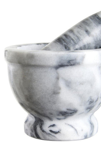Grey Marble Mortar and Pestle with Rim | Salerno