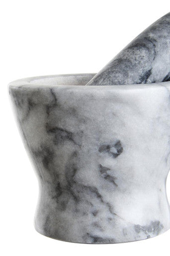 Grey Marble Curved Mortar and Pestle | Salerno