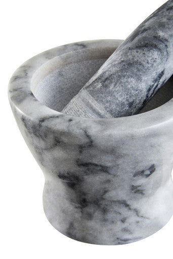 Grey Marble Curved Mortar and Pestle | Salerno