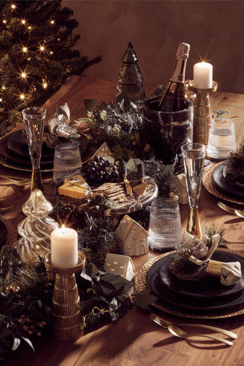 Black and Gold Marble Cake Stand | Marmore