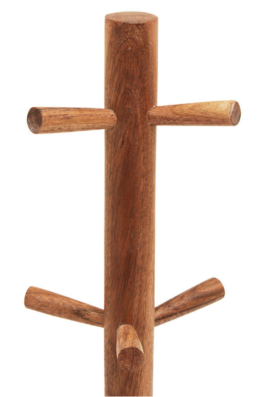 Acacia Wood and White Marble Mug Tree | Monzaro