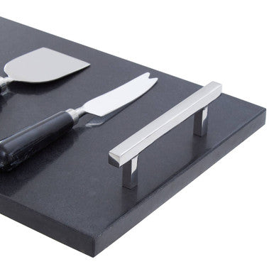 Black Marble Cheese Board and Knife Set | Marina