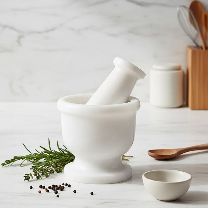 White Marble Mortar and Pestle | Marmore