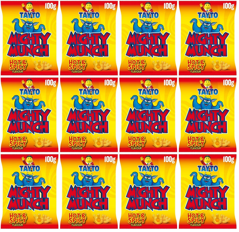 12 x Tayto Mighty Munch Hot & Spicy Flavour 100G