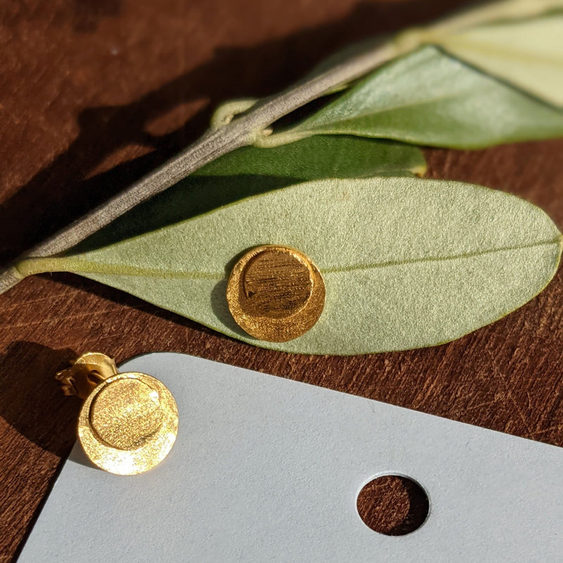 Tactile Silver Stud Earrings