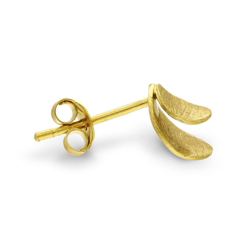Tactile Gold Stud Earrings