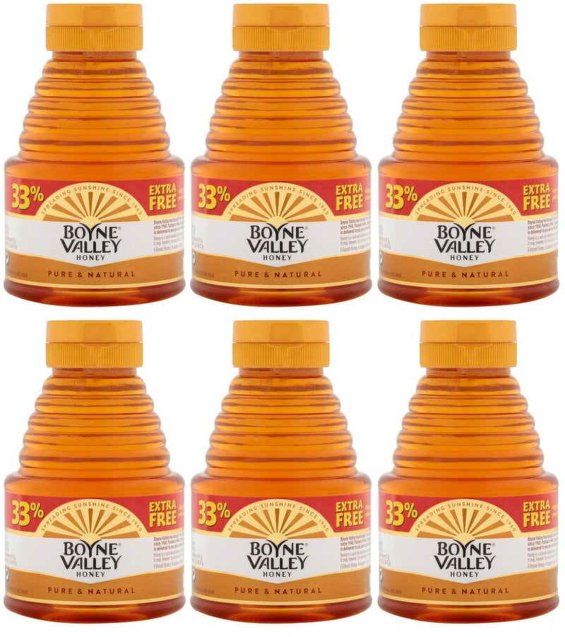 6 x Boyne Valley Honey 340G + 33% Extra Free Squeezy