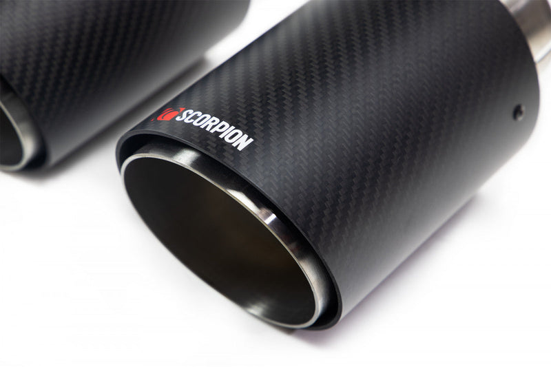 SCORPION EXHAUSTS - REPLACEMENT ASCARI CARBON TIPS FOR SCORPION EXHAUST SYSTEM - TWIN (X2) 100MM