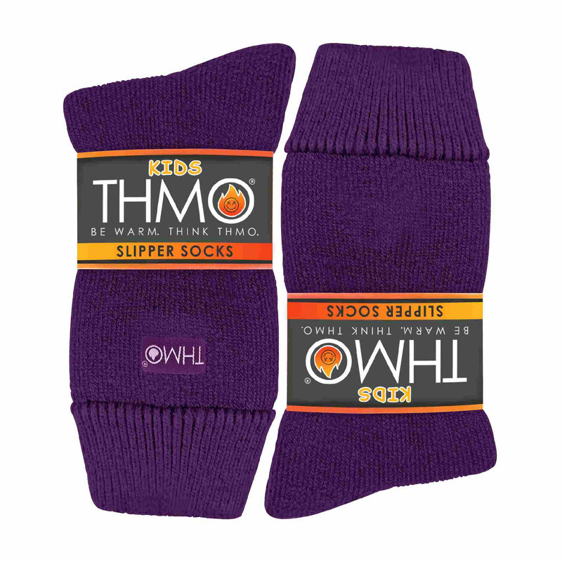 1 Pack Kids Indoor Thermal Slipper Socks with Grips (3 Sizes)