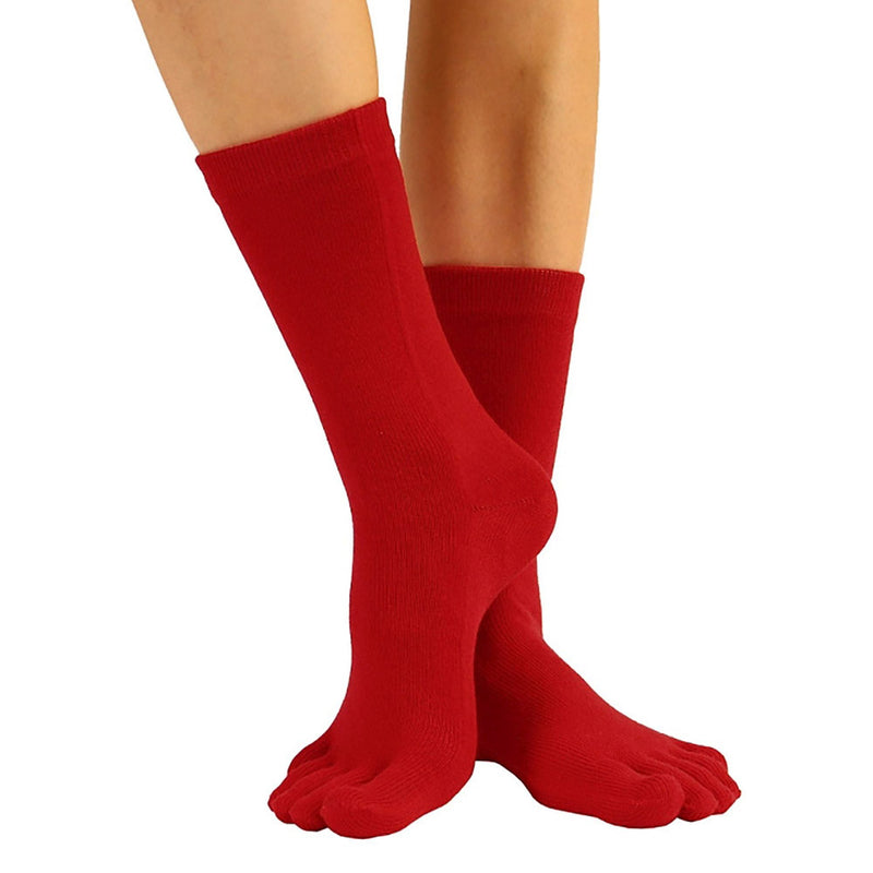 1 Pack Mens & Ladies Essential Mid Calf Toe Socks