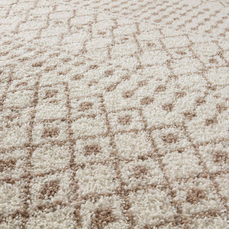 Moroccan Ivory Beige Shaggy Rug | 1030