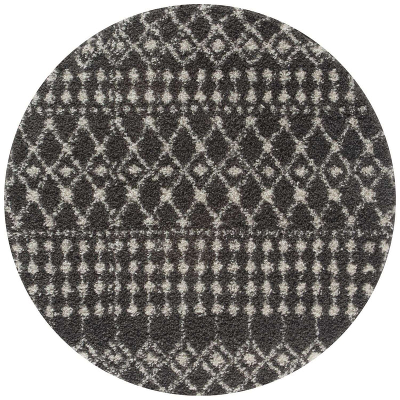 Moroccan Dark Grey Shaggy Rug | 1040