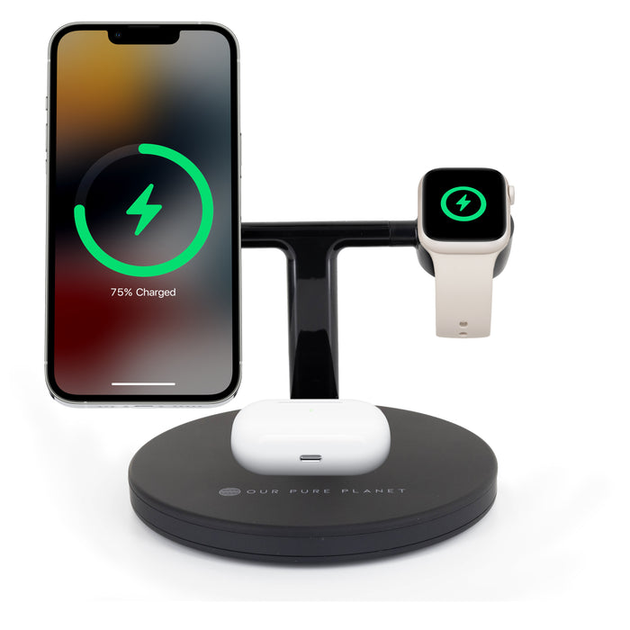 Our Pure Planet (Harry Kane's ECO Brand) 3in1 15W Wireless MagSafe Charging Dock
