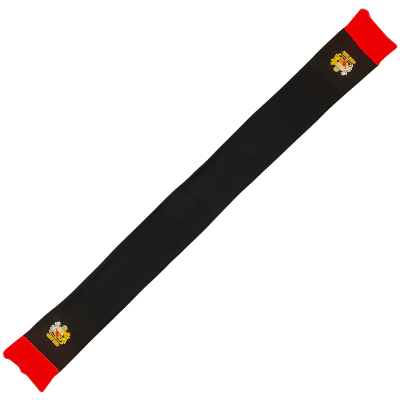 Manchester United Black Club Suit Badge Scarf