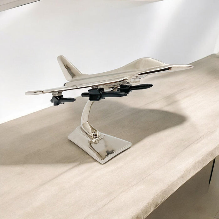 9" NICKEL PLATED MODEL PLANE