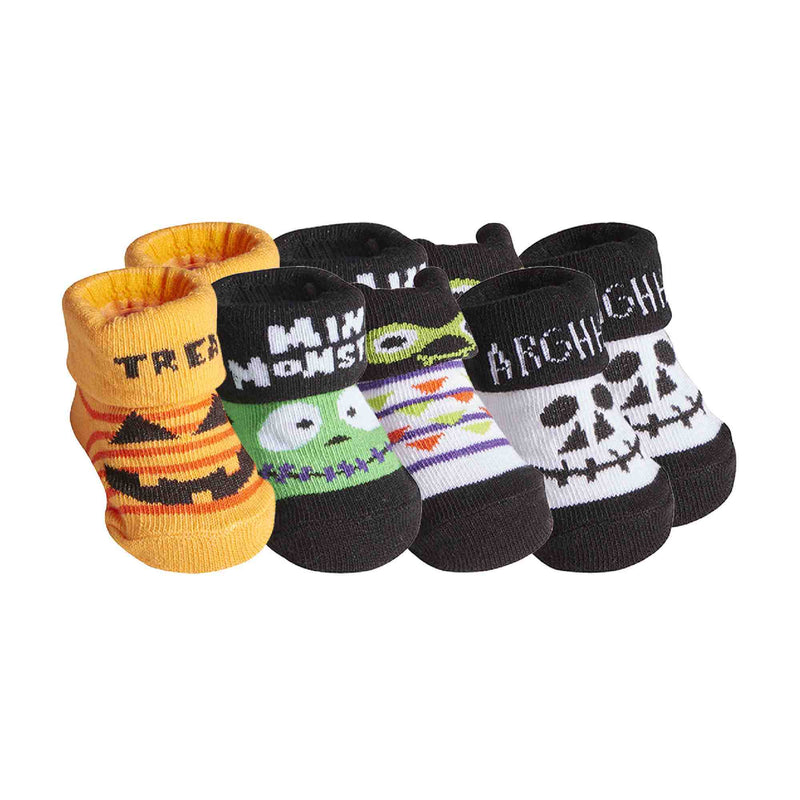 4 Pack Baby Halloween Novelty Gift Socks in Organza Bag