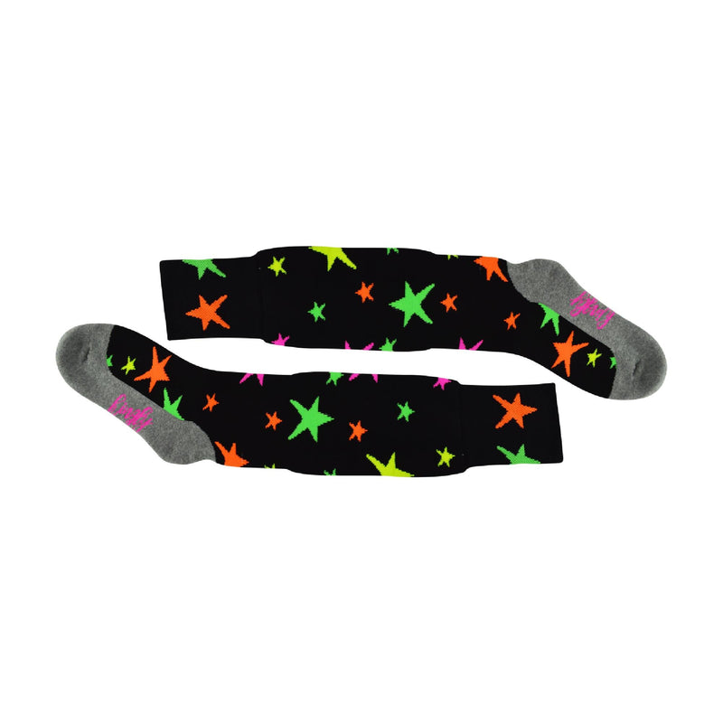 1 Pack Adults & Kids Knee High Fun Patterned Hockey Socks - Disco Stars