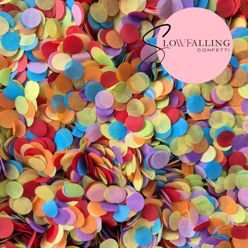 Biodegradable Slow falling paper Confetti - classic party mix bulk bag 500g