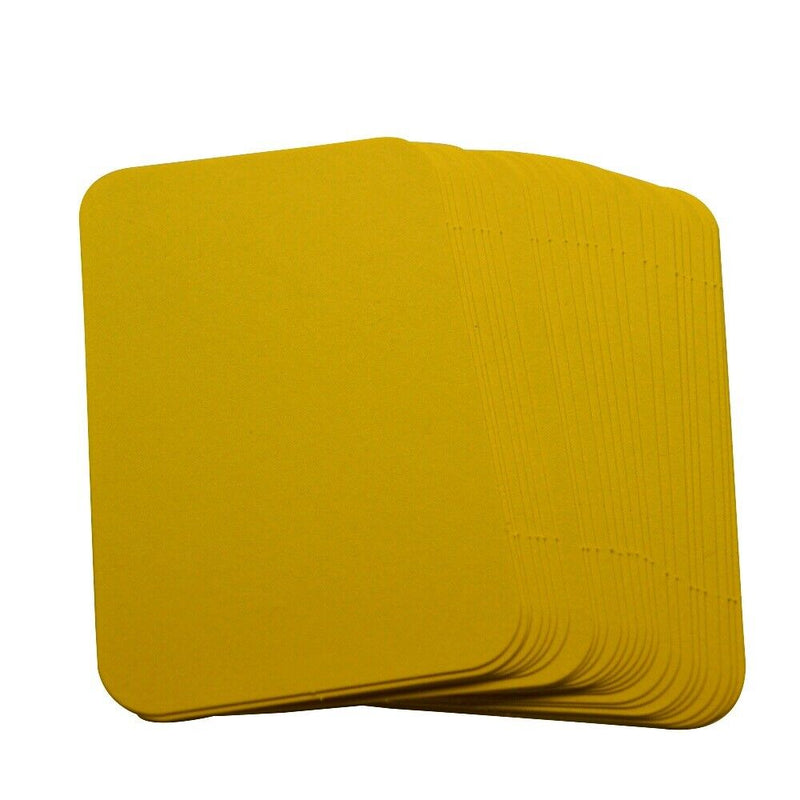 100 Yellow Rounded Blank Business Cards 250gsm, Stamp, Print, ATC. Matt Card