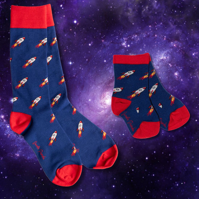 Rocket Matching Bamboo Socks (Adult & Child)