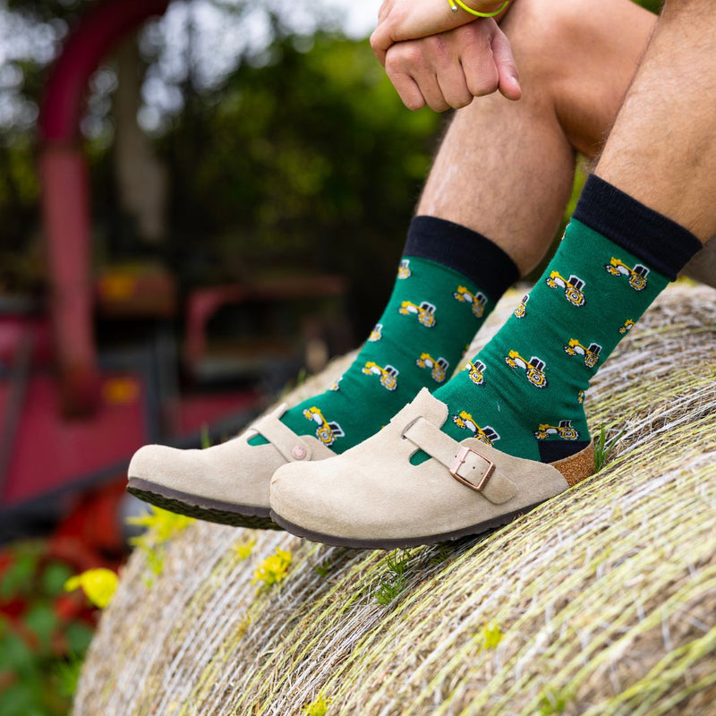 Tractor Bamboo Socks (Comfort Cuff)