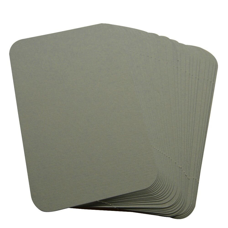 50 x Light Blue Rounded Corner Blank Business Cards – 240gsm – Stamp, Write