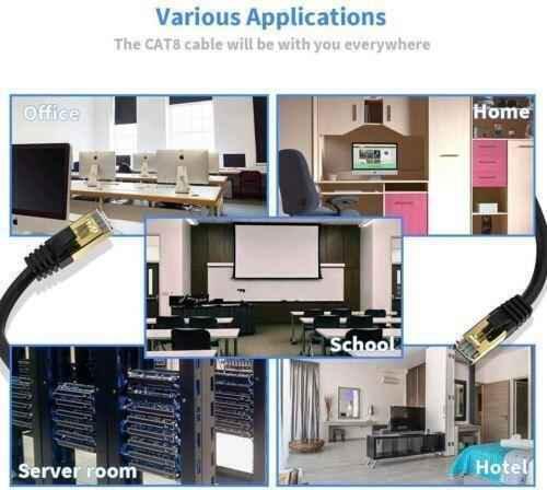 Network Cable RJ45 CAT 8 40Gbps Network Gold Plated Fast Internet Patch Lead
