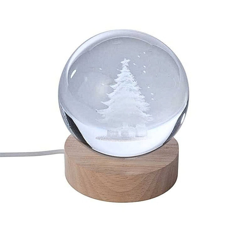 3D Christmas Tree Crystal Ball Light