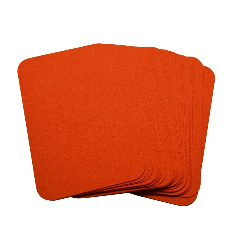100 Red Rounded Blank Business Cards 250gsm, Stamp, Print, ATC. Matt Card