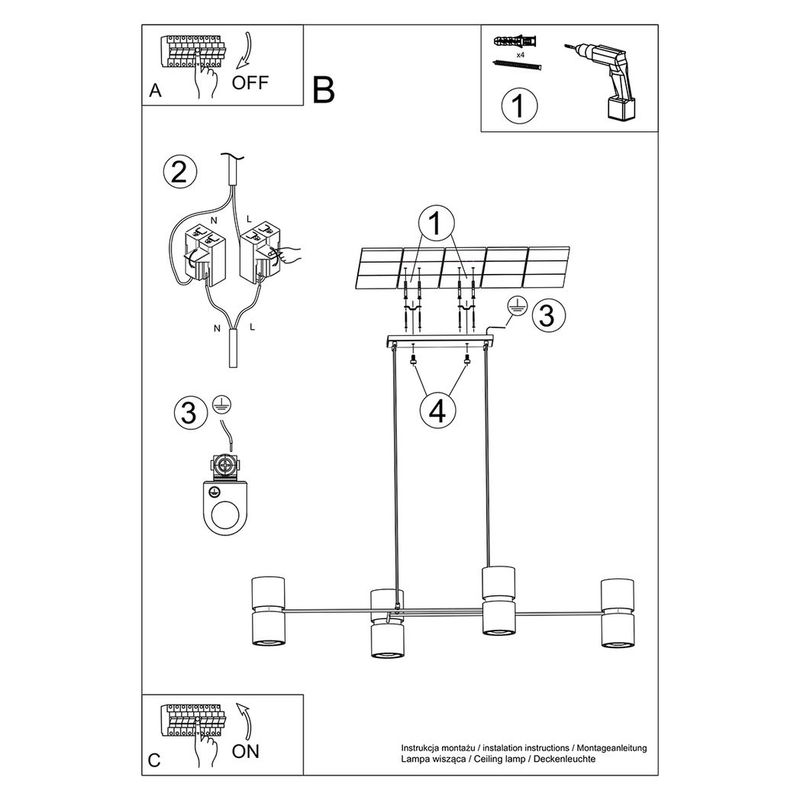 Pendant lamp Steel, aluminum Kukkia modern Design GU10/ES111