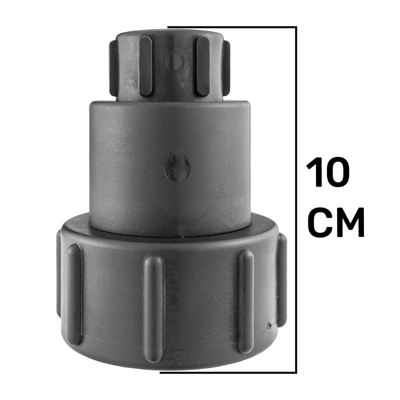 IBC 2” S60X6 - 1/2" BSPF Extender Adaptor with ½” BSP Double Lever Tap