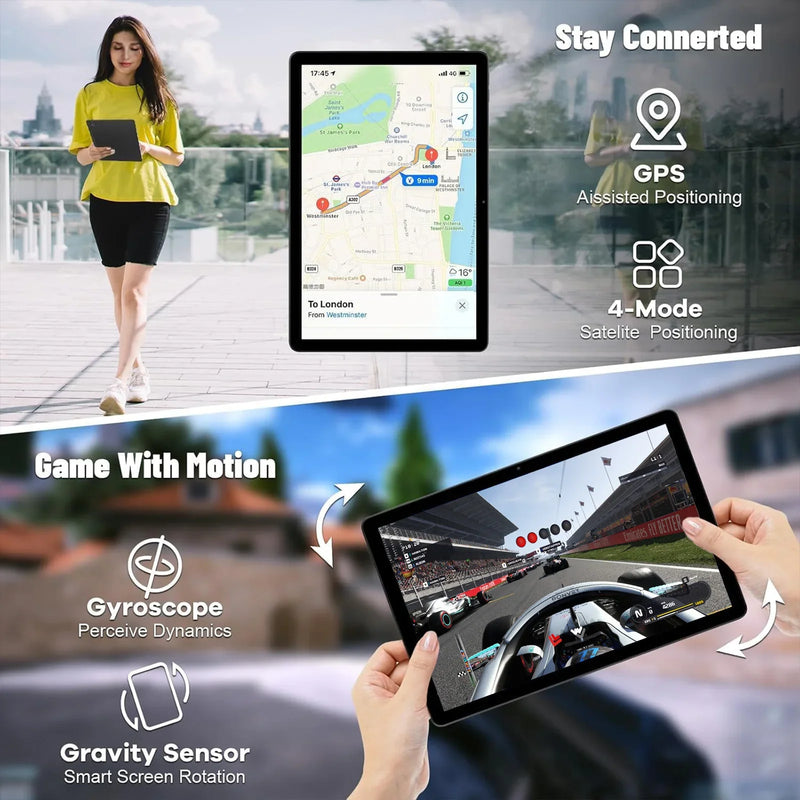 11 Inch Tablet Android 14 HD IPS Display Computer, 10GB RAM, 64GB Storage WiFi