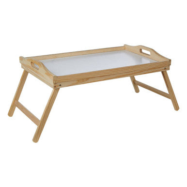 White Top Pinewood with Folding Legs | Bed Tray