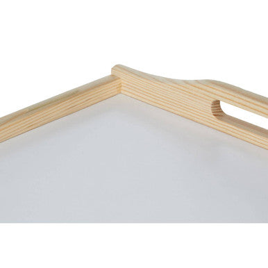 White Top Pinewood with Folding Legs | Bed Tray