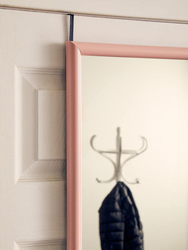 Pink Plastic Frame Over Door Mirror | Mize