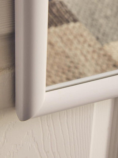 White Plastic Frame Over Door Mirror | Mize