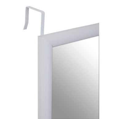 White Plastic Frame Over Door Mirror | Mize