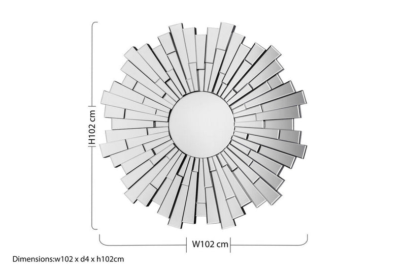 Sunburst Round Wall Mirror | Glitzy